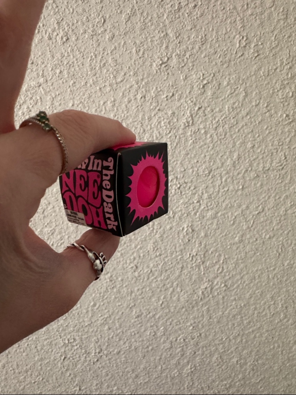 Glow in the Dark Nee Doh Stress Ball - Hot Pink